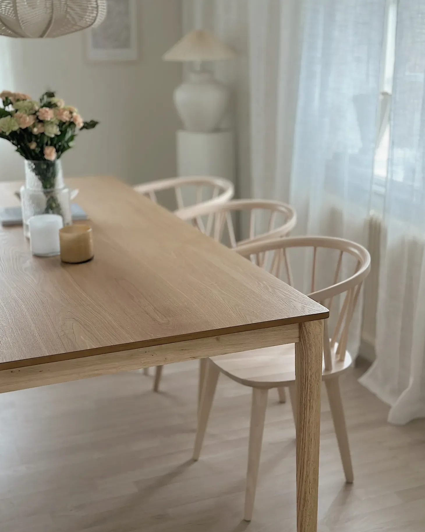Spisebord ERMELO Naturlig ask 200 cm 100 cm