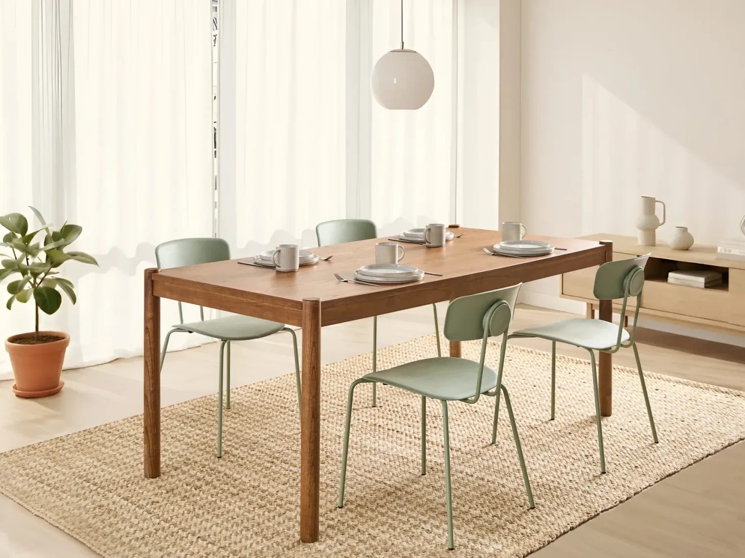 Spisebord FONDIS Mørk eg 180 cm 80 cm