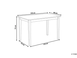 Spisebord GEORGIA Sort 150 cm 90 cm Træ