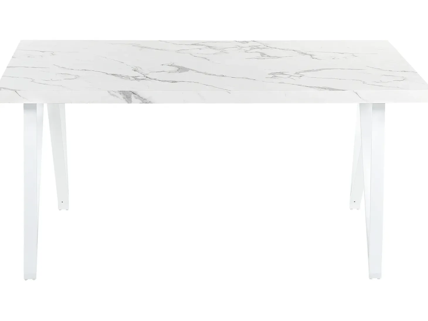 Spisebord GRIEGER Hvid marmor 160 cm 90 cm
