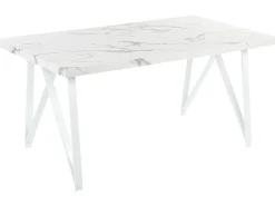 Spisebord GRIEGER Hvid marmor 160 cm 90 cm