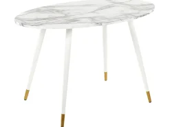 Spisebord GUTIERE Hvid marmor 120 cm 70 cm