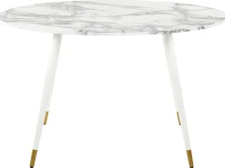 Spisebord GUTIERE Hvid marmor 120 cm 70 cm