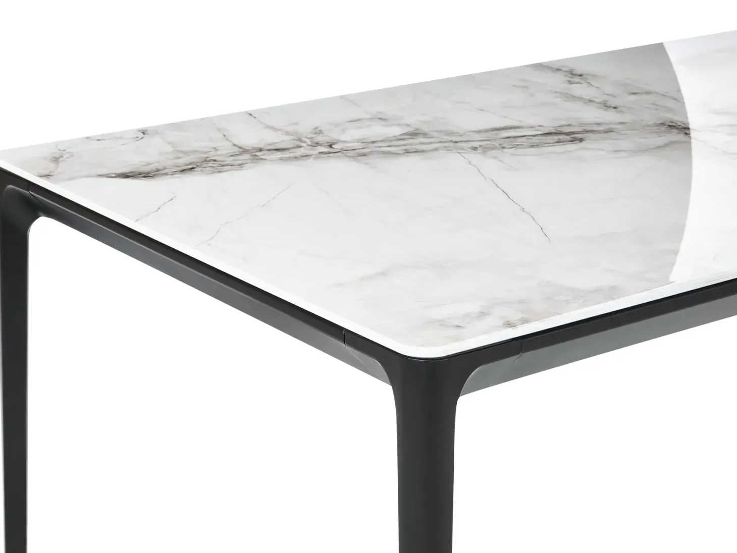 Spisebord JOLLEIN Hvid marmor 140 cm 80 cm Glas
