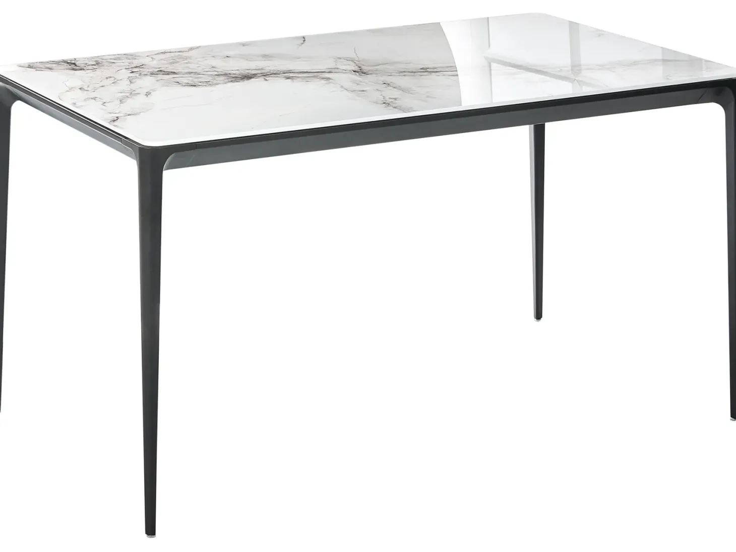 Spisebord JOLLEIN Hvid marmor 140 cm 80 cm Glas