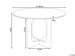 Spisebord KARLO Lysebrun 120 cm 120 cm