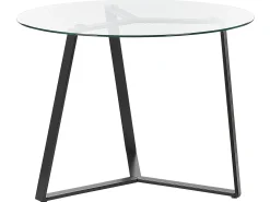Spisebord KEBRI Sort 100 cm 100 cm Hærdet glas