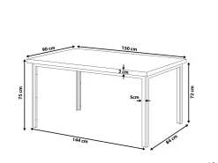 Spisebord LAREDO Mørkebrun 150 cm 90 cm