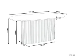 Spisebord LUNNIN Lys eg 90 cm 180 cm