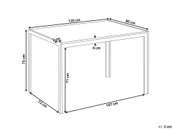 Spisebord MANN Brun/hvid 120 cm 80 cm
