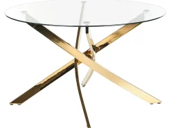 Spisebord MARAMO Guld 120 cm 120 cm Hærdet glas
