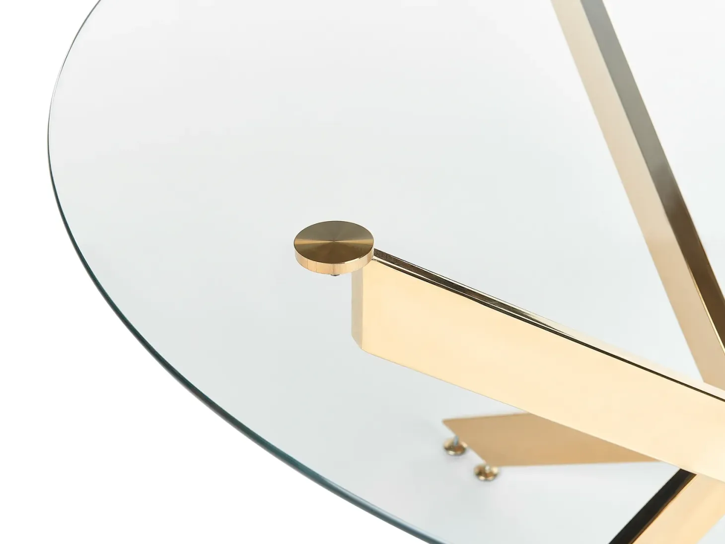 Spisebord MARAMO Guld 120 cm 120 cm Hærdet glas
