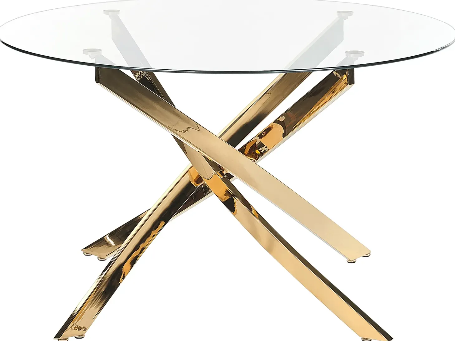 Spisebord MARAMO Guld 120 cm 120 cm Hærdet glas
