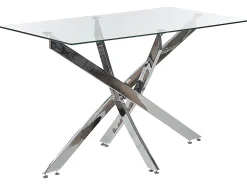 Spisebord MARAMO Sølv 120 cm 70 cm Hærdet glas