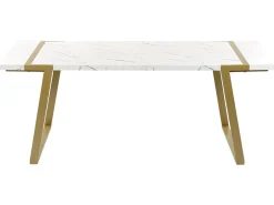 Spisebord MARTYNIKA Hvid marmor 200 cm 90 cm