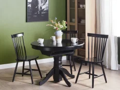 Spisebord med udtræk AKRON Sort 106/150 cm 106 cm