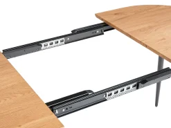 Spisebord med udtræk CLAVET Lysebrun 120/160 cm 80 cm