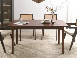 Spisebord med udtræk DELMAS Mørk ask 160/200 cm 90 cm