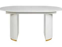 Spisebord med udtræk DULVERTON Hvid 160/200 cm 90 cm