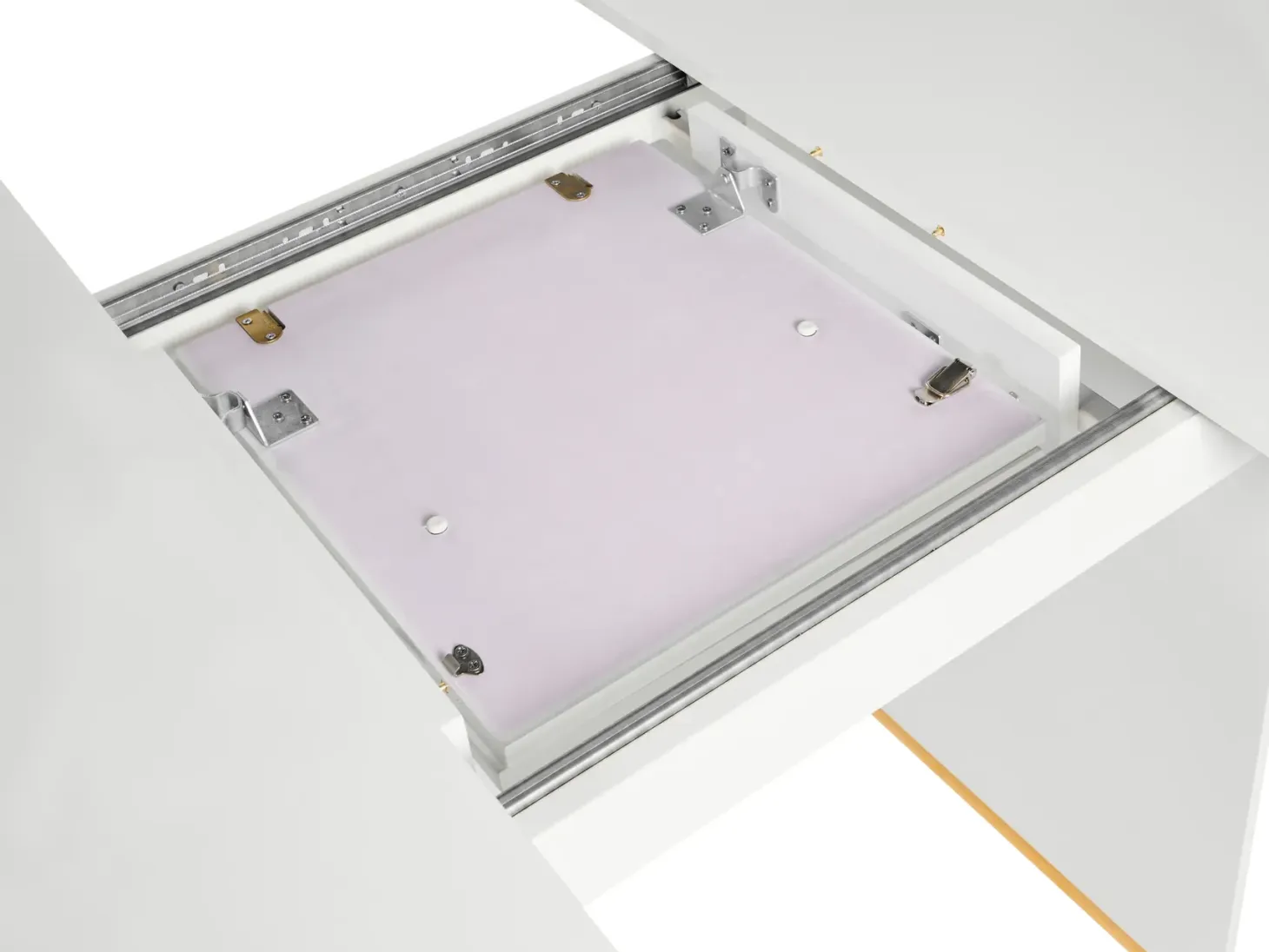 Spisebord med udtræk DULVERTON Hvid 160/200 cm 90 cm