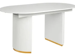 Spisebord med udtræk DULVERTON Hvid 160/200 cm 90 cm