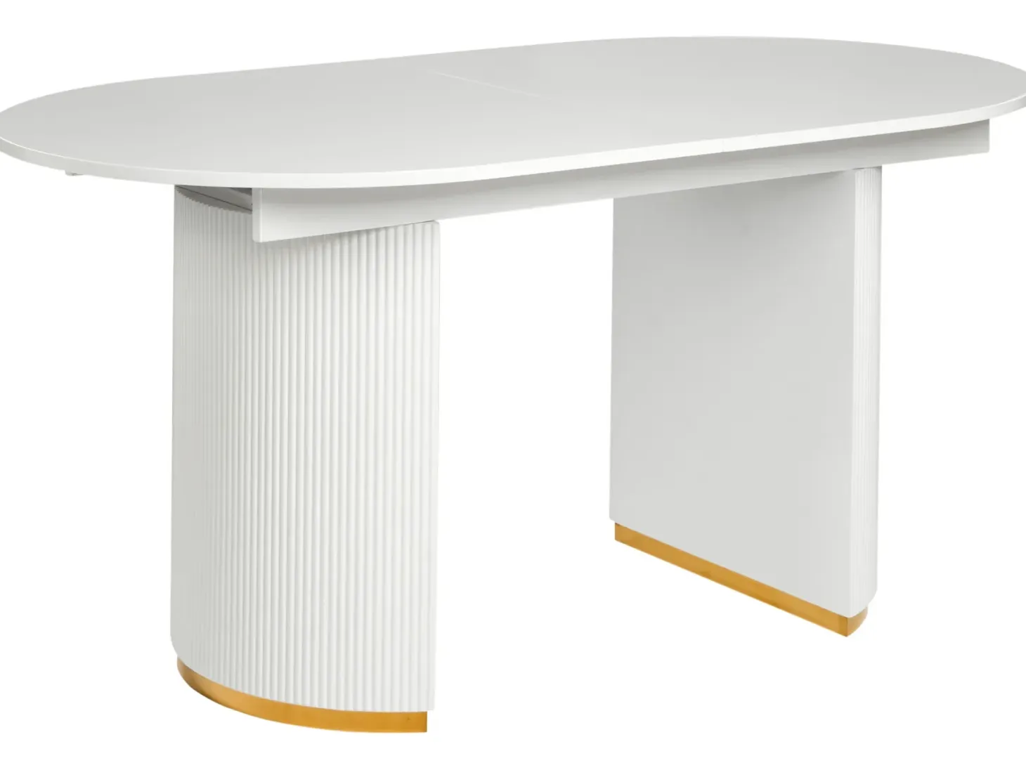 Spisebord med udtræk DULVERTON Hvid 160/200 cm 90 cm