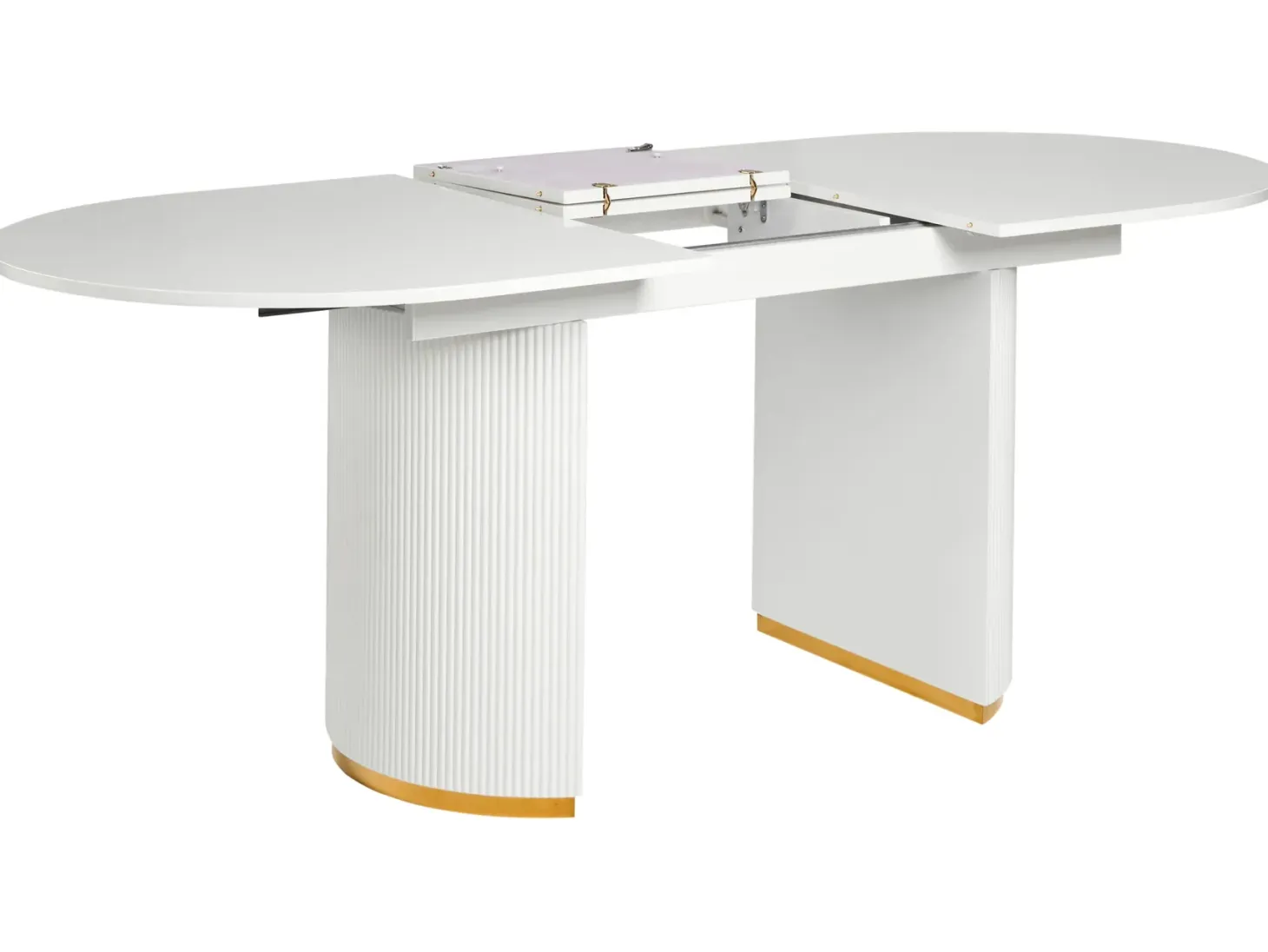 Spisebord med udtræk DULVERTON Hvid 160/200 cm 90 cm