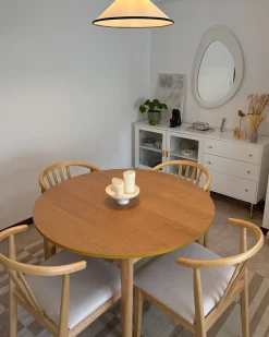 Spisebord med udtræk ECHO Lys eg 107/137 cm 107 cm