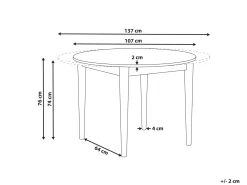 Spisebord med udtræk ECHO Lys eg 107/137 cm 107 cm