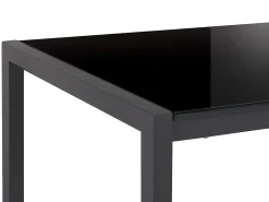Spisebord med udtræk GRANADA Sort 120/160 cm 80 cm