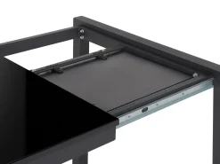 Spisebord med udtræk GRANADA Sort 120/160 cm 80 cm
