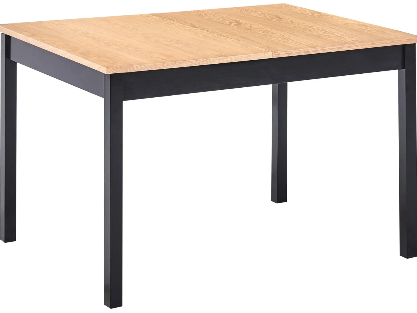 Spisebord med udtræk HOUSTON Brun/sort 120/150 cm 90 cm Fyretræ
