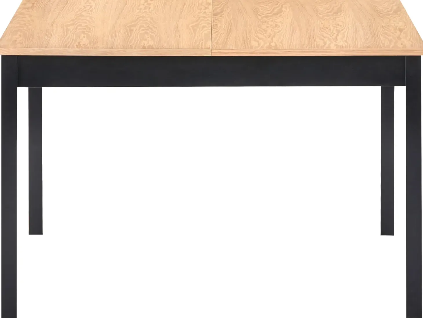 Spisebord med udtræk HOUSTON Brun/sort 120/150 cm 90 cm Fyretræ