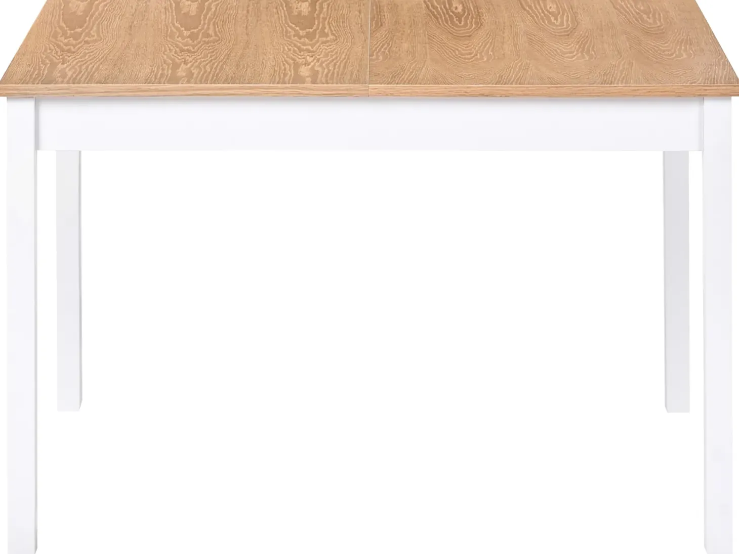 Spisebord med udtræk HOUSTON Lysebrun/hvid 120/150 cm 90 cm Fyretræ