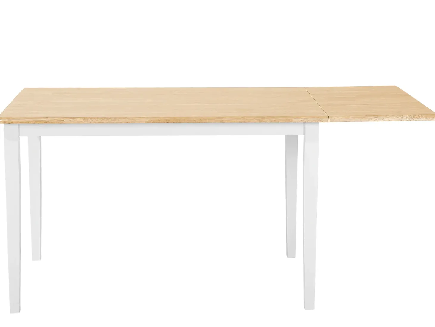 Spisebord med udtræk LOUISIANA Lysebrun 120/160 cm 75 cm Træ