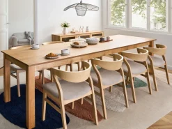 Spisebord med udtræk MADURA Lys ask 180/280 cm 100 cm