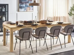 Spisebord med udtræk MADURA Naturlig ask 160/240 cm 90 cm