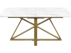 Spisebord med udtræk MAXIMUS Hvid marmor 160/200 cm 90 cm