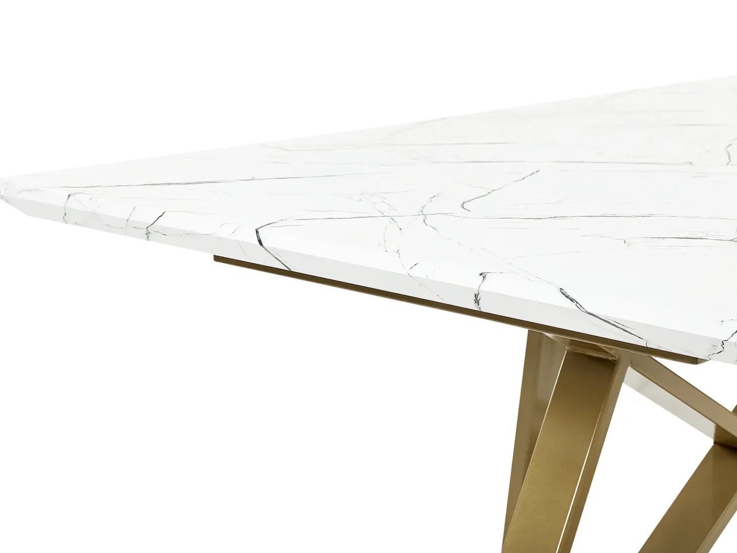 Spisebord med udtræk MAXIMUS Hvid marmor 160/200 cm 90 cm