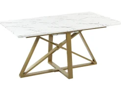 Spisebord med udtræk MAXIMUS Hvid marmor 160/200 cm 90 cm