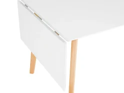 Spisebord med udtræk MEDIO Hvid 120/155 cm 80 cm