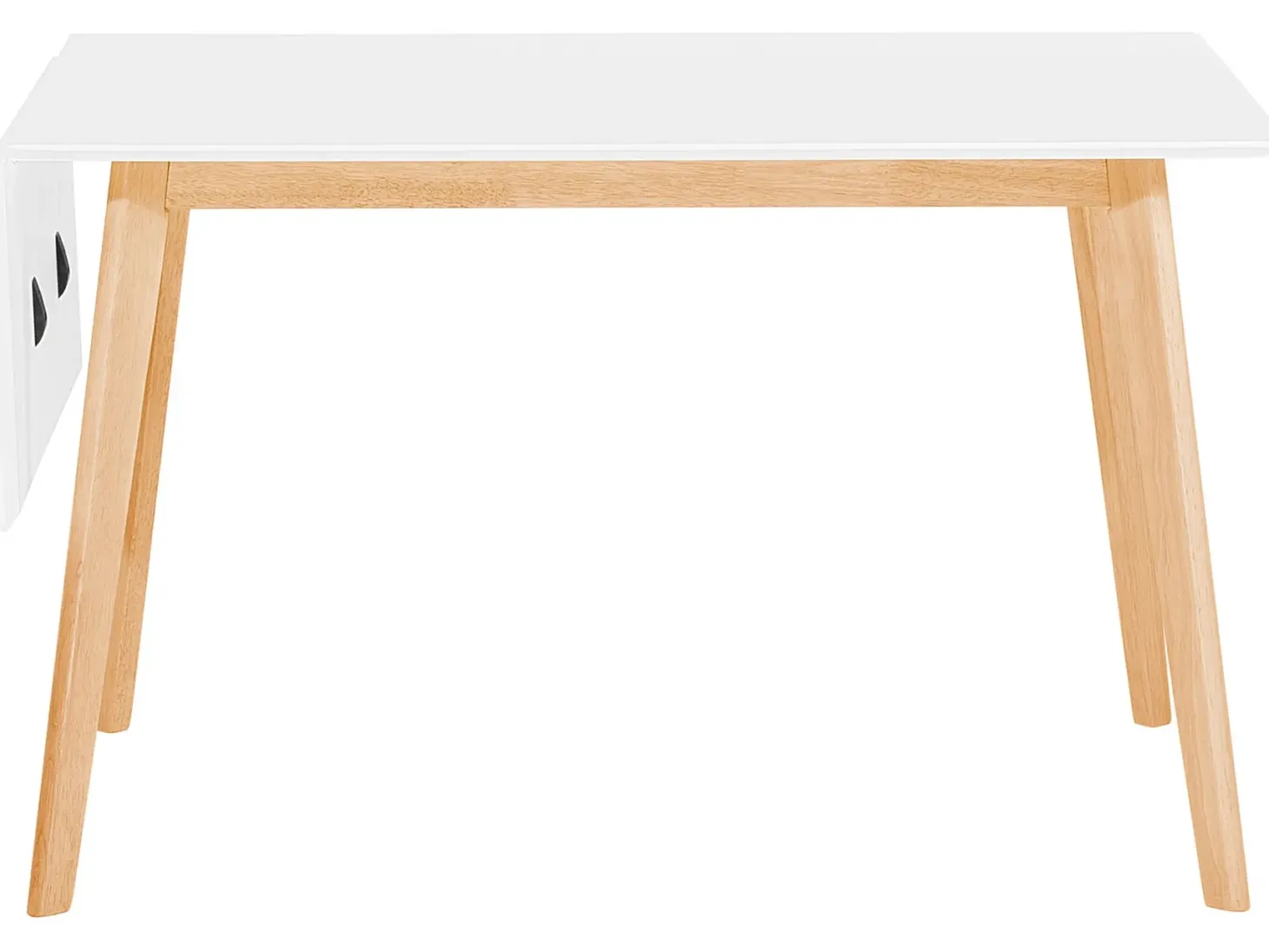 Spisebord med udtræk MEDIO Hvid 120/155 cm 80 cm