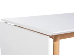 Spisebord med udtræk MEDIO Hvid 120/155 cm 80 cm
