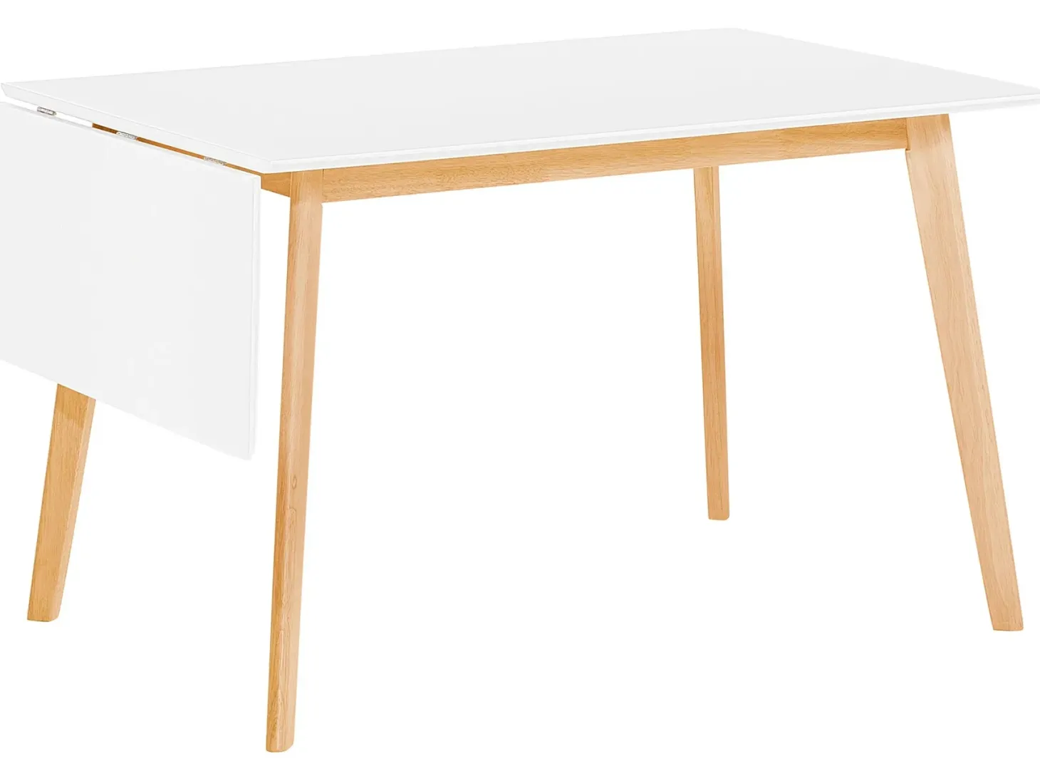 Spisebord med udtræk MEDIO Hvid 120/155 cm 80 cm