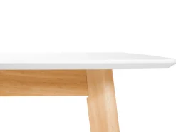 Spisebord med udtræk MEDIO Hvid 120/155 cm 80 cm