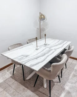 Spisebord med udtræk MOIRA Hvid 160/200 cm 90 cm