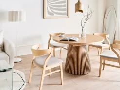 Spisebord med udtræk MOORE Lys ask 120/160 cm 120 cm