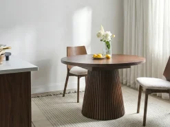 Spisebord med udtræk MOORE Mørk ask 120/160 cm 120 cm