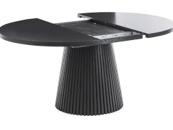 Spisebord med udtræk MOORE Sort asketræ 120/160 cm 120 cm