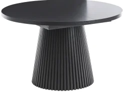 Spisebord med udtræk MOORE Sort asketræ 120/160 cm 120 cm